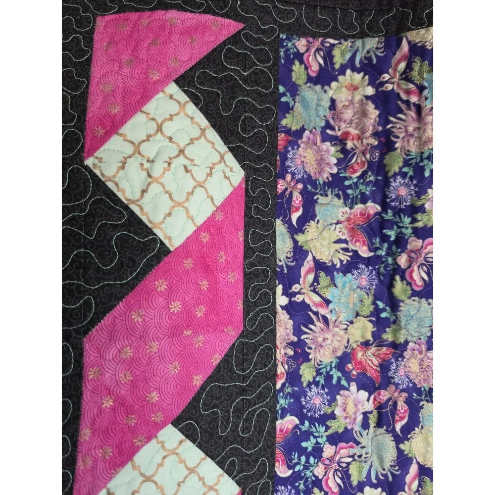 Quilt Boho Table Runner Multicolor Bohemian Wall Art Craft Handmade